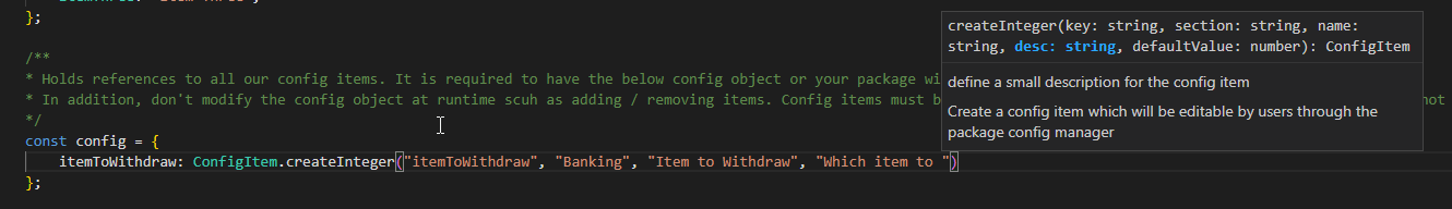 Configuration Editing